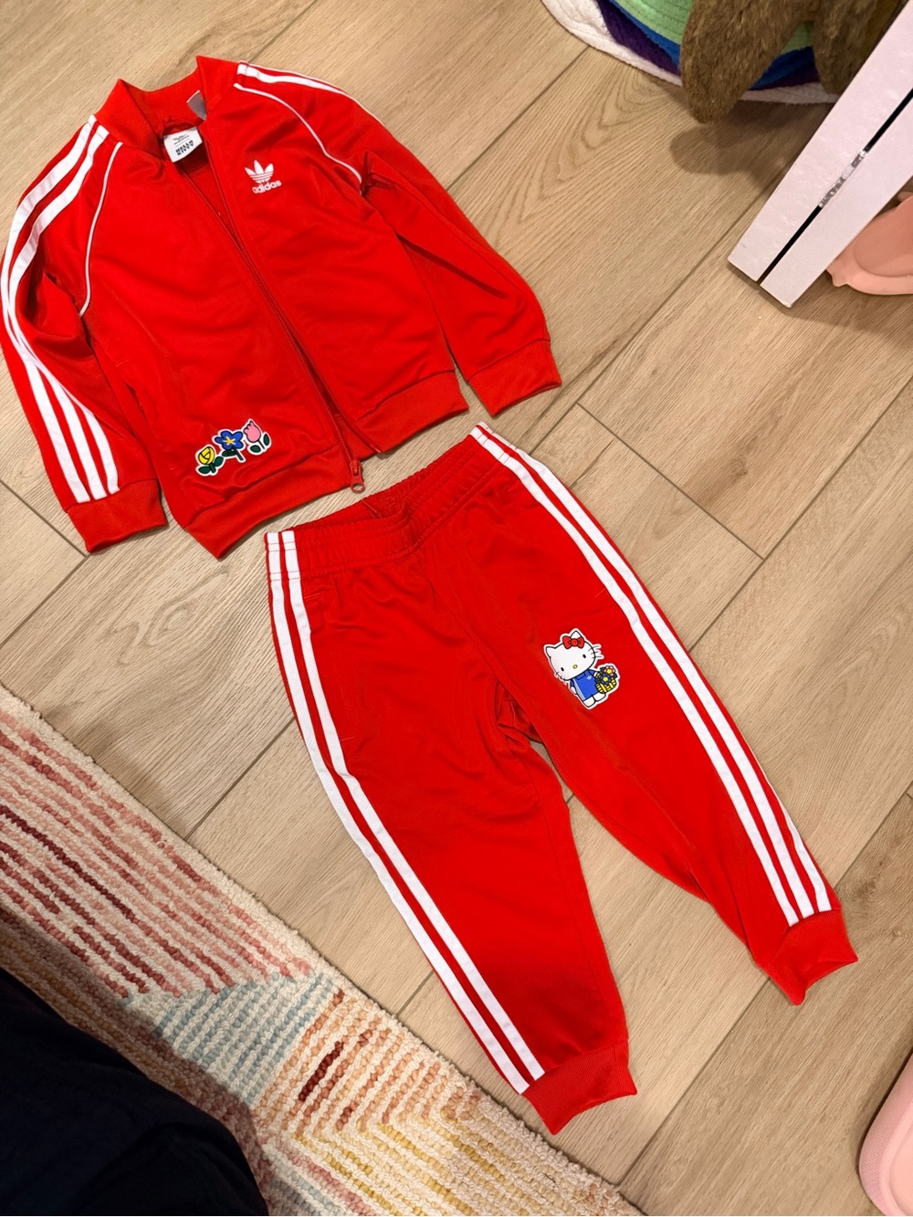 adidas Kids Red Hello Kitty Track Jacket & Joggers